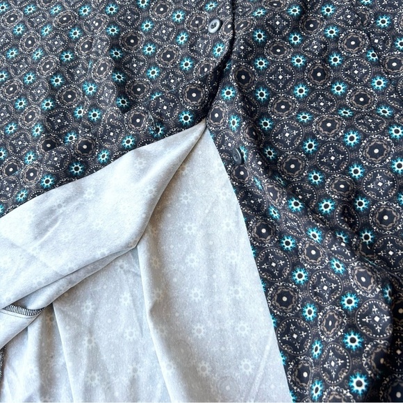 Christopher & Banks Printed Button Front A Line Midi Skirt - Picture 8 of 13